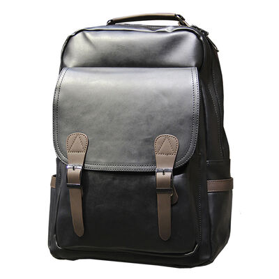 Vintage Laptop Custom Vegan Leather Backpack Travel Daypack Bag