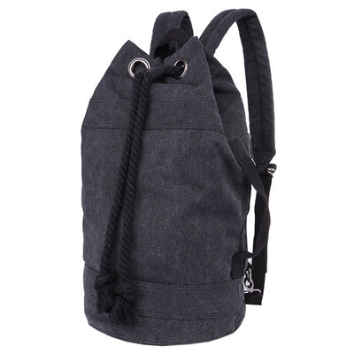 Drawstring Bucket Custom Canvas Backpack Heavy Rope Cargo Gym