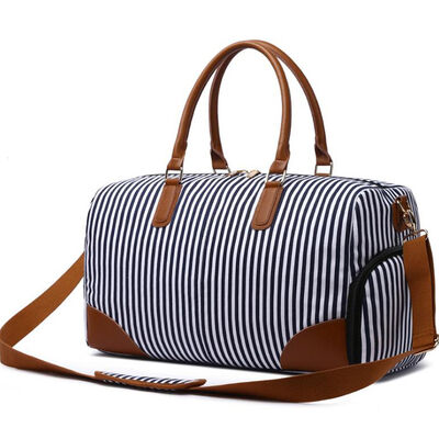 Striped Custom Duffel Bag Travel 40L Water Resistant Outdoor