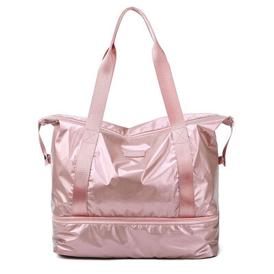 Glossy Gym Bag Double Layer Travel Duffel 32L Water Resistant