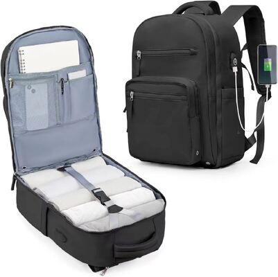 Suitcase Style Wet Pocket Custom Travel Backpack Laptop Carry On Bag 33L