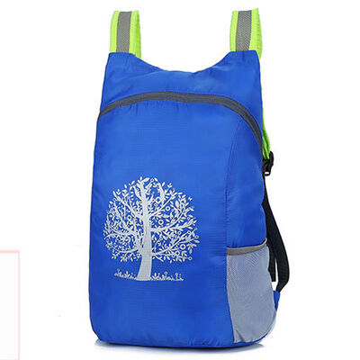 Printed Custom Lightweight Backpack Reflective Strip Travel Daypack