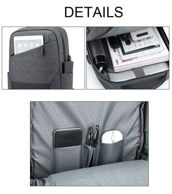 Business Laptop Backpack Geometric Rucksack USB Commuter School Bag