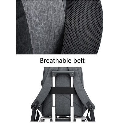 Business Laptop Backpack Geometric Rucksack USB Commuter School Bag