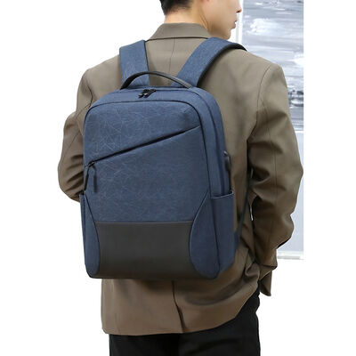 Business Laptop Backpack Geometric Rucksack USB Commuter School Bag
