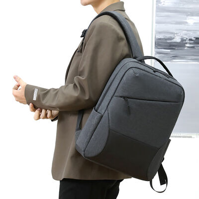 Business Laptop Backpack Geometric Rucksack USB Commuter School Bag