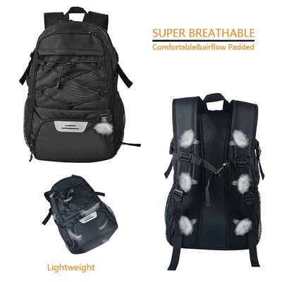 Water Resistant Custom Sports Backpack Oxford Basketball 15.6 Inch