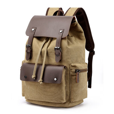 Vintage Custom Canvas Backpack Laptop Retro Travel School College Bookbag
