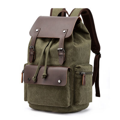 Vintage Custom Canvas Backpack Laptop Retro Travel School College Bookbag