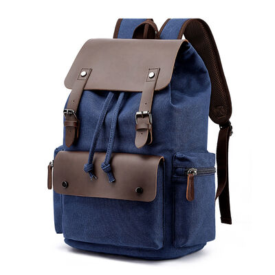 Vintage Custom Canvas Backpack Laptop Retro Travel School College Bookbag