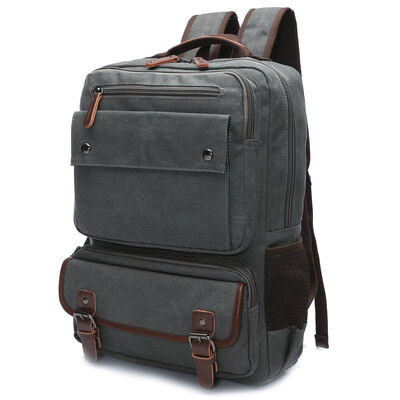Vintage Custom Canvas Backpack 15.6 Inch Laptop Sleeve Water Resistant