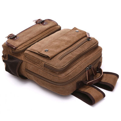 Vintage Custom Canvas Backpack 15.6 Inch Laptop Sleeve Water Resistant