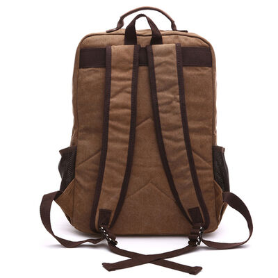 Vintage Custom Canvas Backpack 15.6 Inch Laptop Sleeve Water Resistant