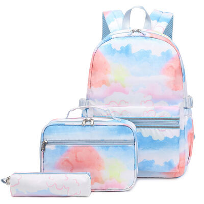 Tie Dye 25L 3 Piece School Backpacks Set with Lunch Box Pencil Case