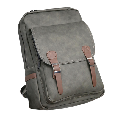 Vintage Laptop Custom Vegan Leather Backpack Travel Daypack Bag