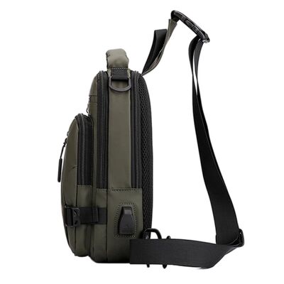 Matte Coated Custom Sling Bag with USB Interface Crossbody 5L