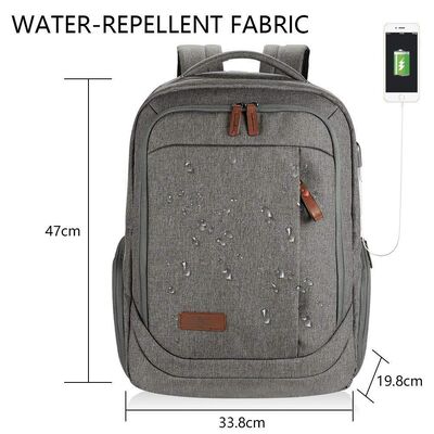 Waterproof 15.6 Inch Custom Business Backpack USB Charging Port Commuter Laptop