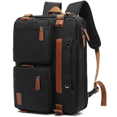 Multi Pocket Convertible Laptop Briefcase Custom Bag 25L 600D Oxford