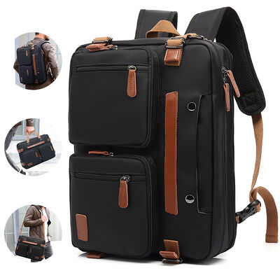 Multi Pocket Convertible Laptop Briefcase Custom Bag 25L 600D Oxford