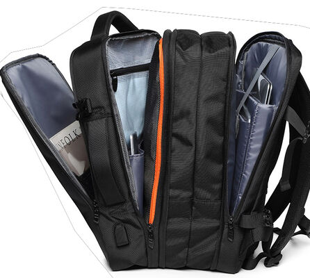 Suitcase Design Expandable Business Travel Backpack 22L 37L 600D Oxford
