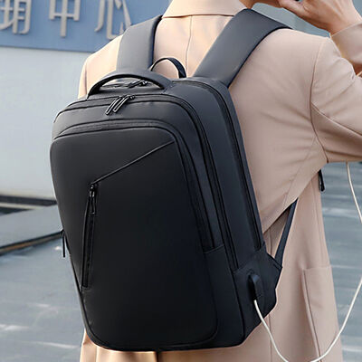 15L 600D Oxford Slim Minimalist Business Laptop Backpack USB Charging Port