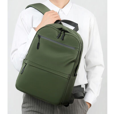 Vibrant Tone Zipper Closure Business Laptop Backpack 20L PU Coated