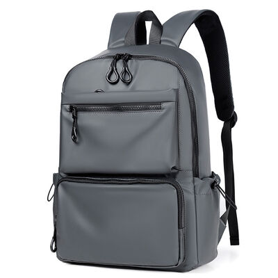 15L PU Coated Dual 3D Pocket Business Laptop Backpack Zipper Closure