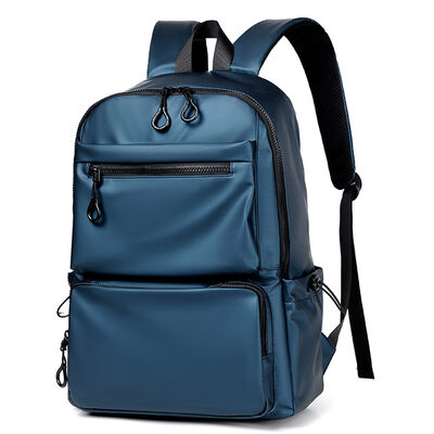 15L PU Coated Dual 3D Pocket Business Laptop Backpack Zipper Closure