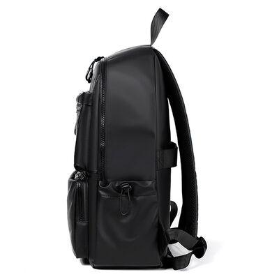 15L PU Coated Dual 3D Pocket Business Laptop Backpack Zipper Closure