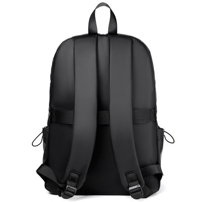 15L PU Coated Dual 3D Pocket Business Laptop Backpack Zipper Closure