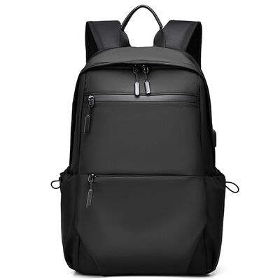 Fluid Geometry Business Laptop Backpack 20L PU Coated USB Charging Port