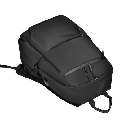 Fluid Geometry Business Laptop Backpack 20L PU Coated USB Charging Port