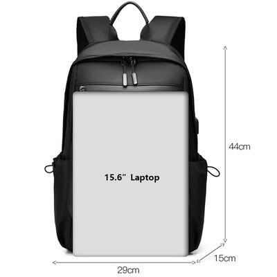 Fluid Geometry Business Laptop Backpack 20L PU Coated USB Charging Port