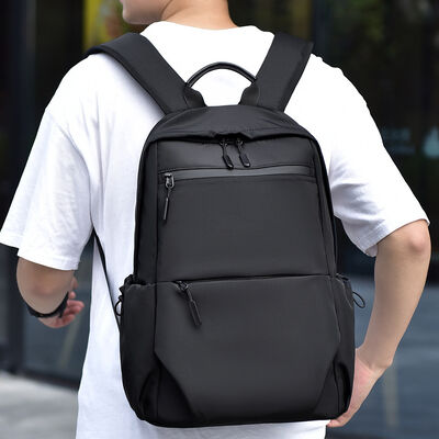 Fluid Geometry Business Laptop Backpack 20L PU Coated USB Charging Port