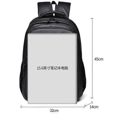 Practical 20L Business Laptop Backpack Luggage Strap PU Coated Private Label