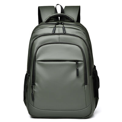 Dual Main Zip Business Laptop Backpack 20L PU Coated 15.6 Inch