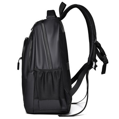Dual Main Zip Business Laptop Backpack 20L PU Coated 15.6 Inch