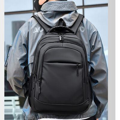 Dual Main Zip Business Laptop Backpack 20L PU Coated 15.6 Inch