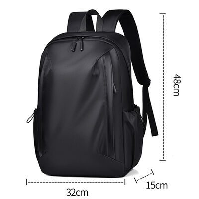 Dual Vertical Pocket 25L PU Coated Business Laptop Backpack Fits 15.6 Inch