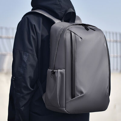 Dual Vertical Pocket 25L PU Coated Business Laptop Backpack Fits 15.6 Inch