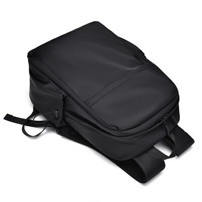Sleek Minimalist Laptop Backpack 17L PU Coated Zipper Closure Business