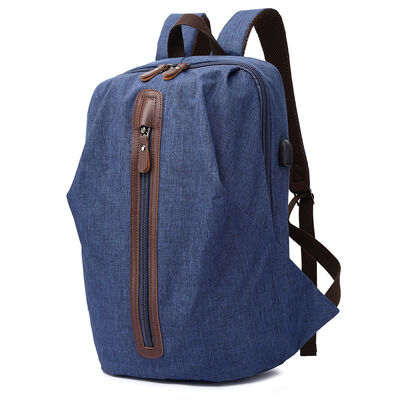 USB Travel Custom Canvas Backpack Daypack 27L Water Resistant
