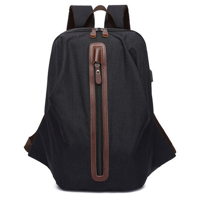 USB Travel Custom Canvas Backpack Daypack 27L Water Resistant