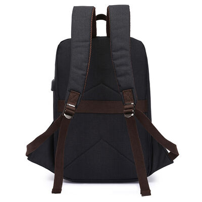 USB Travel Custom Canvas Backpack Daypack 27L Water Resistant