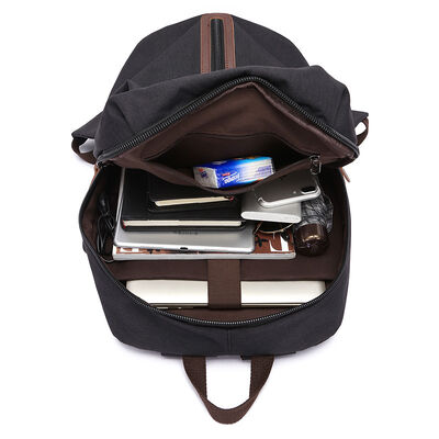 USB Travel Custom Canvas Backpack Daypack 27L Water Resistant