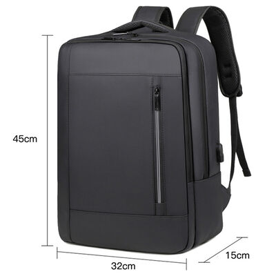 Boxy Tech Business Laptop Backpack 22L PU Coated Luggage Strap Private Label