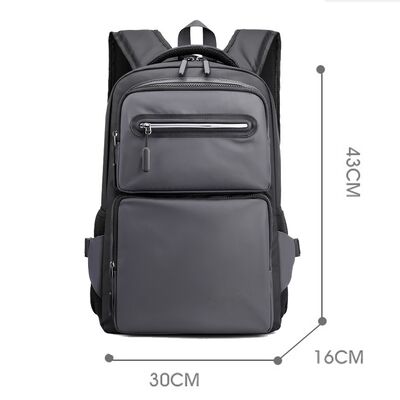 Multi Pocket Reflective Zipper Laptop Backpack Commuter Pack 20L PU Coated