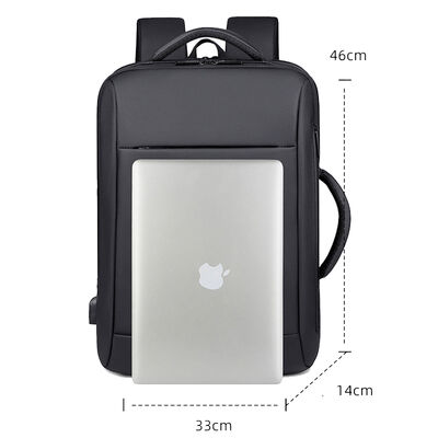 Business Laptop Backpack Slim Commuter Pack 22L PU Coated OEM ODM