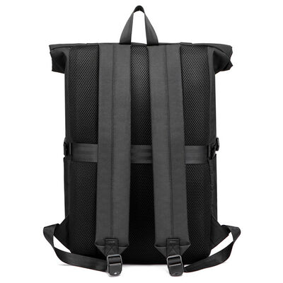 Roll Top Travel Backpack Heavy Duty Commuter Pack 25L 600D Oxford