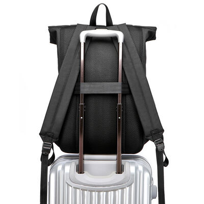 Roll Top Travel Backpack Heavy Duty Commuter Pack 25L 600D Oxford
